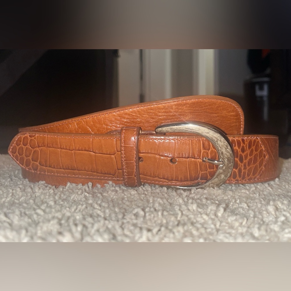 W. Kleinberg Leather Wide Belt